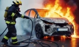 Los bomberos lo confirman: los coches eléctricos arden menos y no son más difíciles de apagar