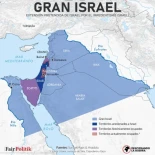 Mapa del Gran Israel, las aspiraciones expansionistas del sionismo