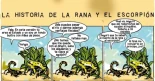 La historia de la rana y el escorpión (viñeta)