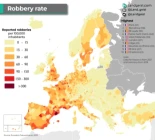 Robo en europa por regiones