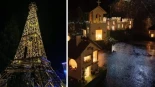 Una Navidad parisina sin salir de Pontevedra: esta aldea de cuento luce una Torre Eiffel de 17 metros