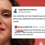 La revista '¡Hola!' califica de "valiente" el esperpéntico tuit de Ayuso sobre Julio Iglesias y la polémica estalla: "Diría cosas pero serían todo improperios"