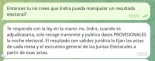 Alvise presenta su bot Scrutinia para luchar contra la manipulación de Indra, pero el bot dice que Indra no manipula
