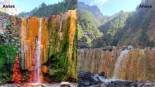 La Cascada de Colores de La Palma, en peligro: de diez metros de altura a menos de dos por la acumulación de piedras