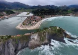 Espectaculares imágenes, a vista de pájaro, del argayo del Monte Corberu de Ribadesella
