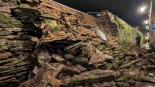 El temporal derrumba parte de la muralla romana de Lugo