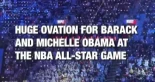 Gran ovación para Barack y Michelle Obama en el NBA All-Star [ENG]
