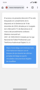 Llegó el bloqueo de la liga a Menéame