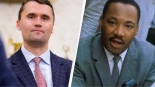 El Departamento de Educación desata la indignación al colgar una pancarta de Charlie Kirk junto a la de Martin Luther King Jr. (Eng)