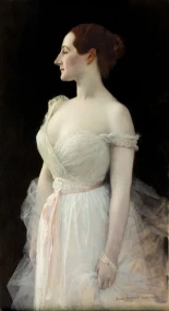 Retrato de Madame Pierre Gautreau por Gustave Courtois, 1891 [Eng]