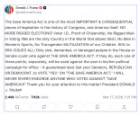 Trump amenaza al que rechace restringir las elecciones