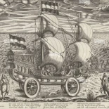 Un barco con ruedas del s. XVII