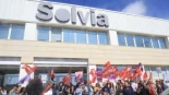 Los trabajadores de Solvia salen a la calle para defender el teletrabajo