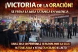 Victoria de la oración en Valencia: se frena la Misa Satánica anunciado en la sala 16 Toneladas
