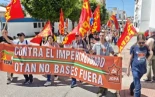 Cientos de manifestantes exigen en Rota la expulsión de las tropas estadounidenses y la salida de la OTAN