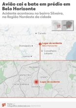 Un avión cae y se estrella contra un edificio en Brasil [POR]