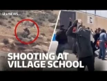 Impactante video muestra a un colono israelí disparando contra una escuela Palestina en Cisjordania [ENG]