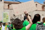 Masiva movilización de docentes en el País Valencià en el arranque de la huelga indefinida en defensa de la educación pública
