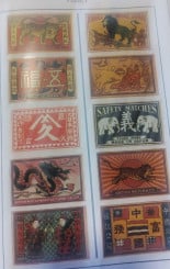 10 diseños de cajas de cerillas orientales, 1920