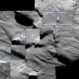 La cámara OSIRIS de Rosetta, fotografia el desplazamiento de Philae a través de 67P