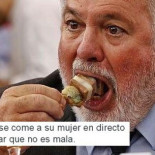 Arias Cañete se come a su mujer en directo para demostrar que no es mala