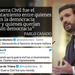 Aluvión de críticas por lo que Pablo Casado ha dicho de la Guerra Civil