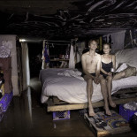 Gente viviendo en las cloacas bajo Las Vegas