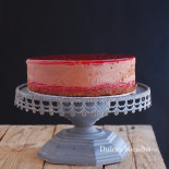 Tarta mousse de chocolate con salsa de frambuesas