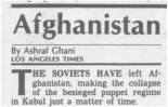 En 1989, el expresidente afgano Ashraf Ghani escribía para el Los Angeles Times...