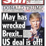 Donald Trump lanza un duro ataque contra Theresa May en una entrevista al 'The Sun' a su llegada a Inglaterra [ENG]