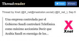 La Casa de Saúd controlará Telefónica. Arabia Saudi no hace estás inversiones por dinero