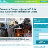 Miles de personas se movilizan en la Red para que Europa exija a la Policía que su placa sea visible