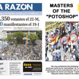 La Razón publica una foto manipulada en portada