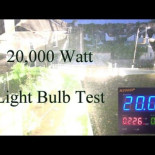 Demostración del increíble brillo de una bombilla de 20.000W