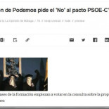 La Opinión de Málaga coloca una foto de ETA en los rss de la noticia sobre la consulta sobre el pacto de Podemos...