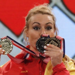 Lydia Valentín, triple campeona de Europa de halterofilia