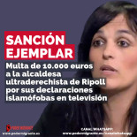 Multa de 10.000 euros a la alcaldesa ultraderechista de Ripoll por sus declaraciones islamófobas