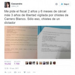 La nieta de Carrero Blanco ve "un disparate" que se pidan penas de cárcel por mofarse del asesinato en Twitter
