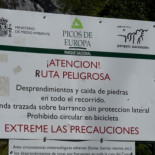 Un ciclista accidentado en la Senda del Cares ha tenido que pagar su rescate