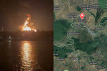 Ataque ruso a 15 km de Tulcea, en el puerto de Ismail, sobre el Danubio. Las explosiones fueron visibles desde Rumania(RO)