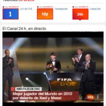 TVE le da el Balón de Oro a Iniesta