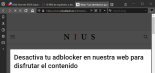 "Desactiva tu adblocker..." o mejor, activa el modo lectura tu navegador.