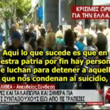 Manipulación en TV griega: empujan a un pensionista que no decía lo que querían oír