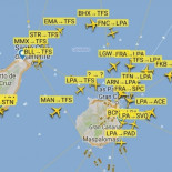 El temporal desata un infierno en los cielos canarios
