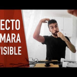 Efecto de cámara invisible en el espejo