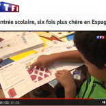La TV francesa señala que la vuelta al colegio de los niños españoles es seis veces más cara que en Francia