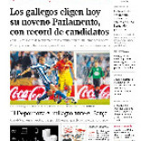 Denuncian la presencia de un bus del PP ante un colegio electoral