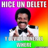 No te olvides de poner el where