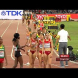 Corredora pierde el bronce en la prueba de 10.000 mtrs lisos,  en el mundial de Pekín,  por celebrarlo antes de tiempo