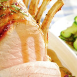 Cerdo asado con salsa de vino rancio